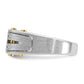 IB Goodman Two-tone Mens Polished and Satin 1/4 carat Diamond Complete Ring - WBC