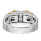 IB Goodman Two-tone Mens Polished and Satin 1/4 carat Diamond Complete Ring - WBC