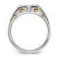 IB Goodman Two-tone Mens Polished and Satin 1/2 carat Diamond Complete Ring - WBC