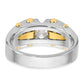 IB Goodman Two-tone Mens Polished and Satin 1/2 carat Diamond Complete Ring - WBC