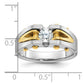 IB Goodman Two-tone Mens Polished and Satin 1/2 carat Diamond Complete Ring - WBC