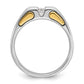 IB Goodman Two-tone Mens 3/8 carat Diamond Complete Ring - WBC