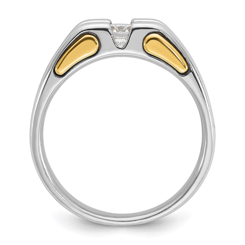 IB Goodman Two-tone Mens 3/8 carat Diamond Complete Ring - WBC