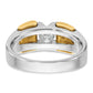 IB Goodman Two-tone Mens 3/8 carat Diamond Complete Ring - WBC