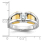 IB Goodman Two-tone Mens 3/8 carat Diamond Complete Ring - WBC