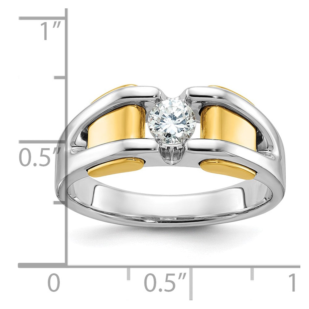 IB Goodman Two-tone Mens 3/8 carat Diamond Complete Ring - WBC