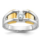 IB Goodman Two-tone Mens 3/8 carat Diamond Complete Ring - WBC