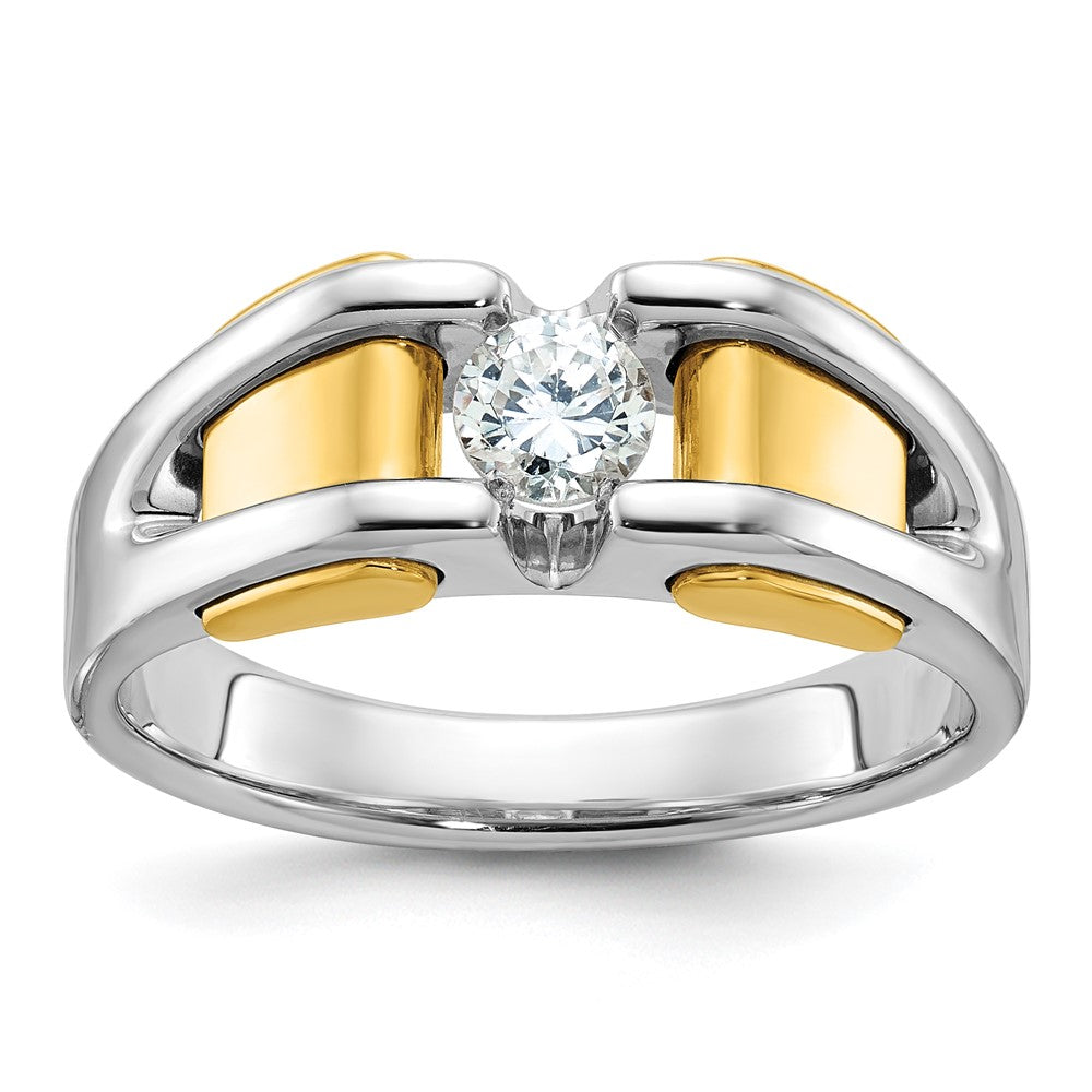 IB Goodman Two-tone Mens 3/8 carat Diamond Complete Ring - WBC