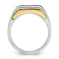 IBGoodman Two-tone Men's Polished Satin and Cut-Out 3-Stone 1 Carat AA Quality Diamond Ring - WBC