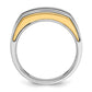 IBGoodman Two-tone Men's Polished 5-Stone 1/2 Carat AA Quality Diamond Ring - WBC