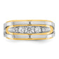 IBGoodman Two-tone Men's Polished 5-Stone 1/2 Carat AA Quality Diamond Ring - WBC