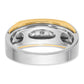 IBGoodman Two-tone Men's Polished 5-Stone 1/2 Carat AA Quality Diamond Ring - WBC