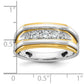 IBGoodman Two-tone Men's Polished 5-Stone 1/2 Carat AA Quality Diamond Ring - WBC