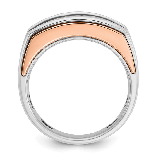IB Goodman and Mens Polished Channel-set 5-Stone 1 Carat AA Diamond Ring - WBC