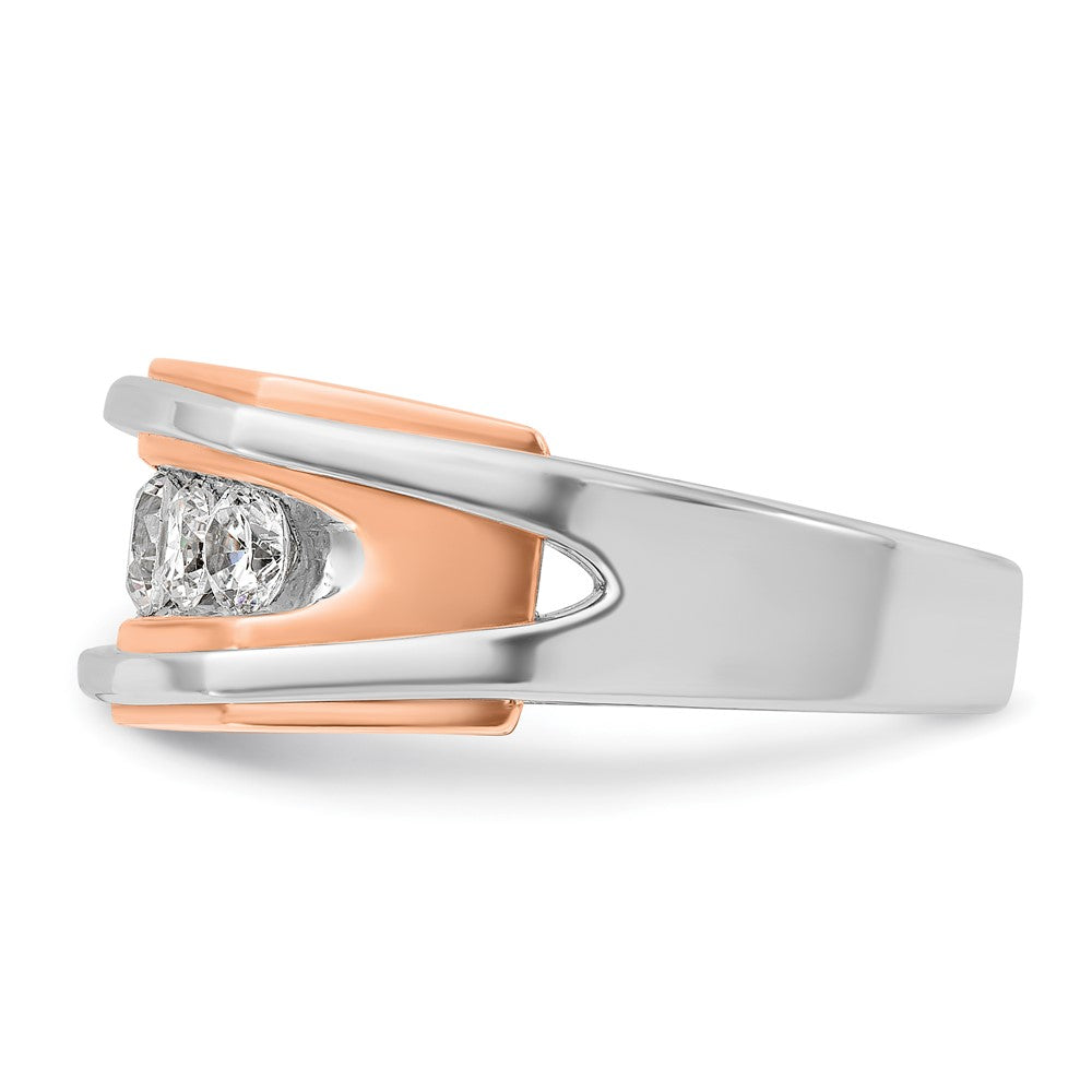 IB Goodman and Mens Polished Channel-set 5-Stone 1 Carat AA Diamond Ring - WBC
