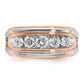 IB Goodman and Mens Polished Channel-set 5-Stone 1 Carat AA Diamond Ring - WBC