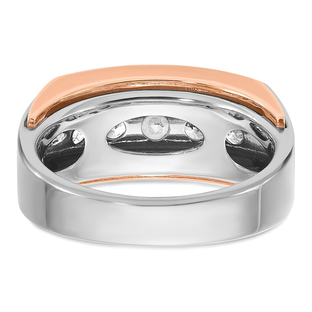 IB Goodman and Mens Polished Channel-set 5-Stone 1 Carat AA Diamond Ring - WBC