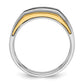 IBGoodman Two-tone Men's Polished 5-Stone 1/4 Carat AA Quality Diamond Ring - WBC