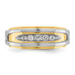 IBGoodman Two-tone Men's Polished 5-Stone 1/4 Carat AA Quality Diamond Ring - WBC