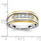 IBGoodman Two-tone Men's Polished 5-Stone 1/4 Carat AA Quality Diamond Ring - WBC