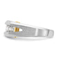 IB Goodman Two-tone Mens Polished and Satin Channel-set 5-Stone 1 Carat AA Diamond Ring - WBC