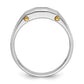 IB Goodman Two-tone Mens Polished and Satin Channel-set 5-Stone 1/4 Carat AA Diamond Ring - WBC