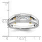 IB Goodman Two-tone Mens Polished and Satin Channel-set 5-Stone 1/4 Carat AA Diamond Ring - WBC