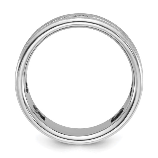 IBGoodman Men's Polished and Satin 1/5 Carat AA Quality Diamond Ring - WBC