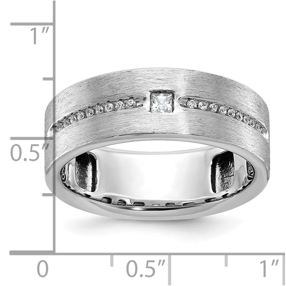 IBGoodman Men's Polished and Satin 1/5 Carat AA Quality Diamond Ring - WBC