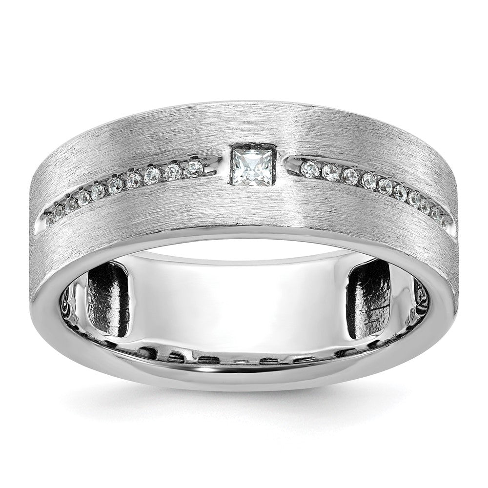 IBGoodman Men's Polished and Satin 1/5 Carat AA Quality Diamond Ring - WBC