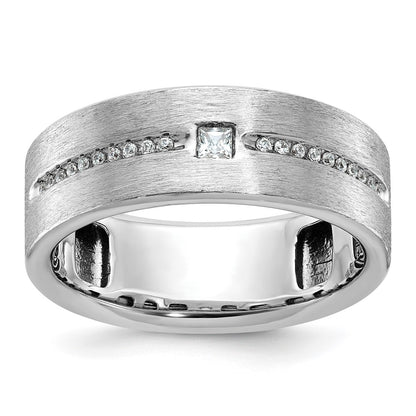 IBGoodman Men's Polished and Satin 1/5 Carat AA Quality Diamond Ring - WBC
