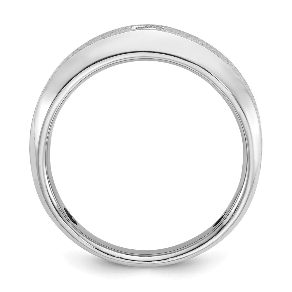 IB Goodman Mens Polished and Satin 1/6 carat Diamond Complete Ring - WBC