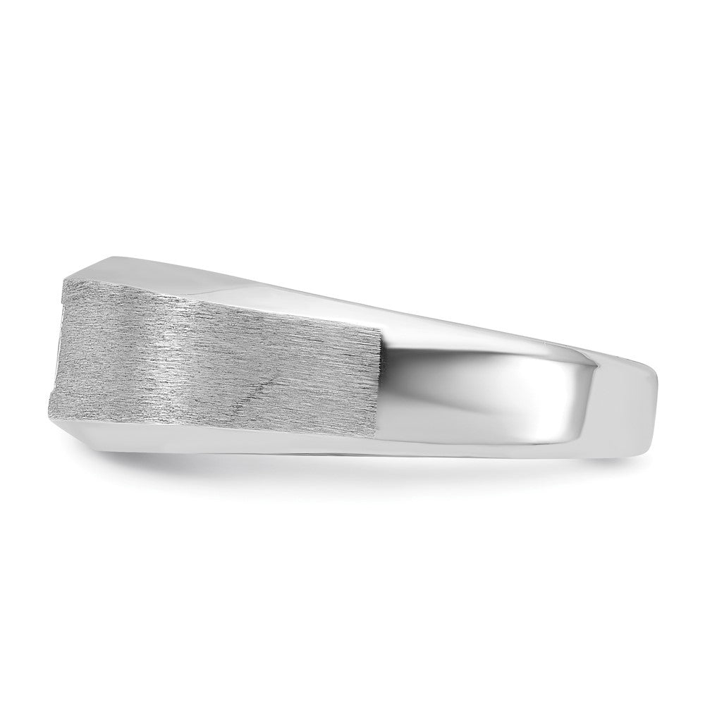 IB Goodman Mens Polished and Satin 1/6 carat Diamond Complete Ring - WBC