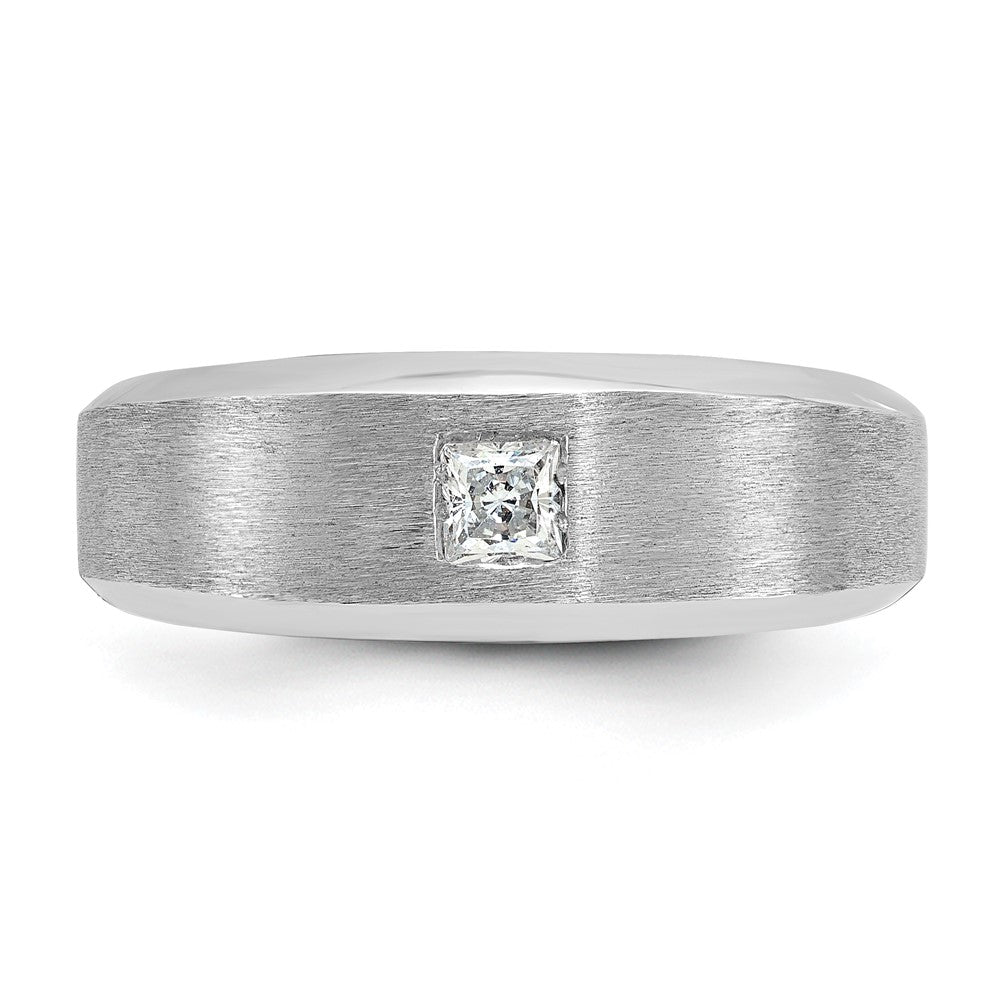IB Goodman Mens Polished and Satin 1/6 carat Diamond Complete Ring - WBC