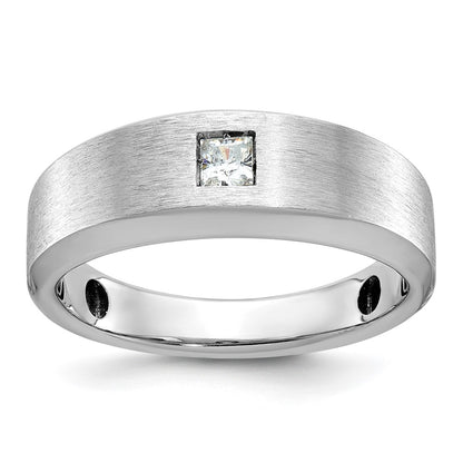 IB Goodman Mens Polished and Satin 1/6 carat Diamond Complete Ring - WBC