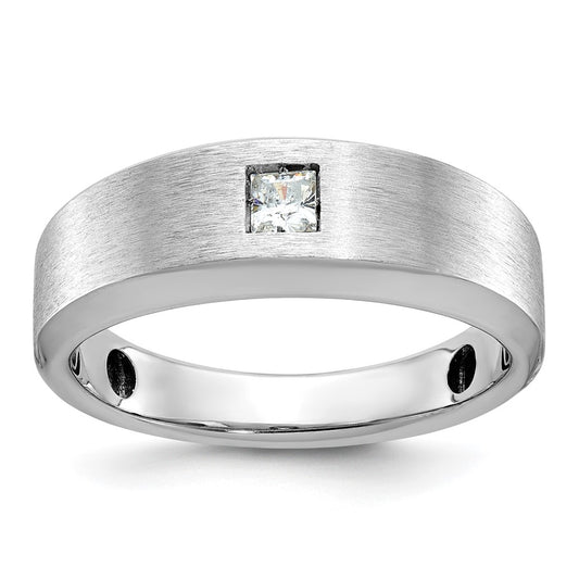 IB Goodman Mens Polished and Satin 1/6 carat Diamond Complete Ring - WBC