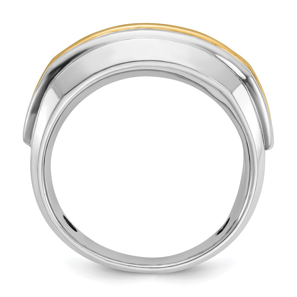 IBGoodman Two-tone Men's Polished 5-Stone 1 Carat AA Quality Diamond Ring - WBC