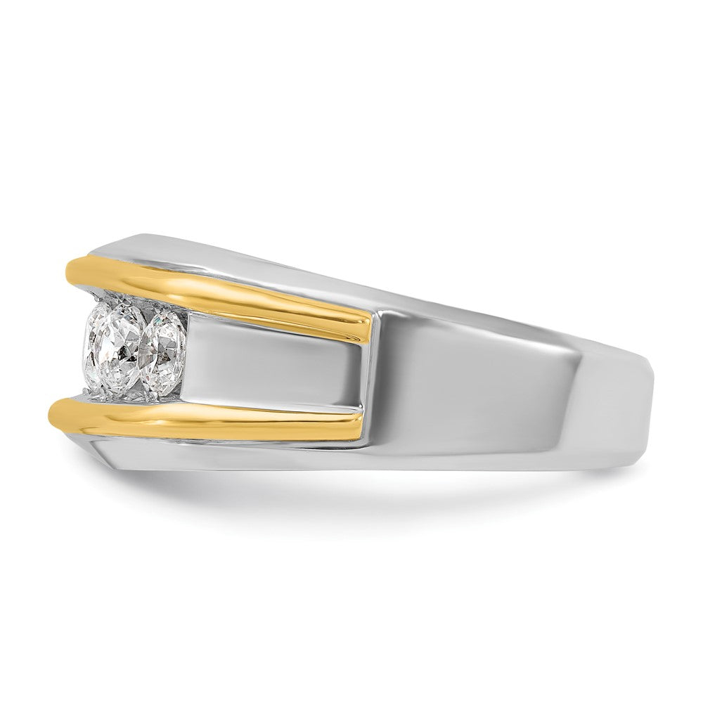 IBGoodman Two-tone Men's Polished 5-Stone 1 Carat AA Quality Diamond Ring - WBC