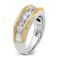IBGoodman Two-tone Men's Polished 5-Stone 1 Carat AA Quality Diamond Ring - WBC