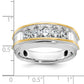 IBGoodman Two-tone Men's Polished 5-Stone 1 Carat AA Quality Diamond Ring - WBC