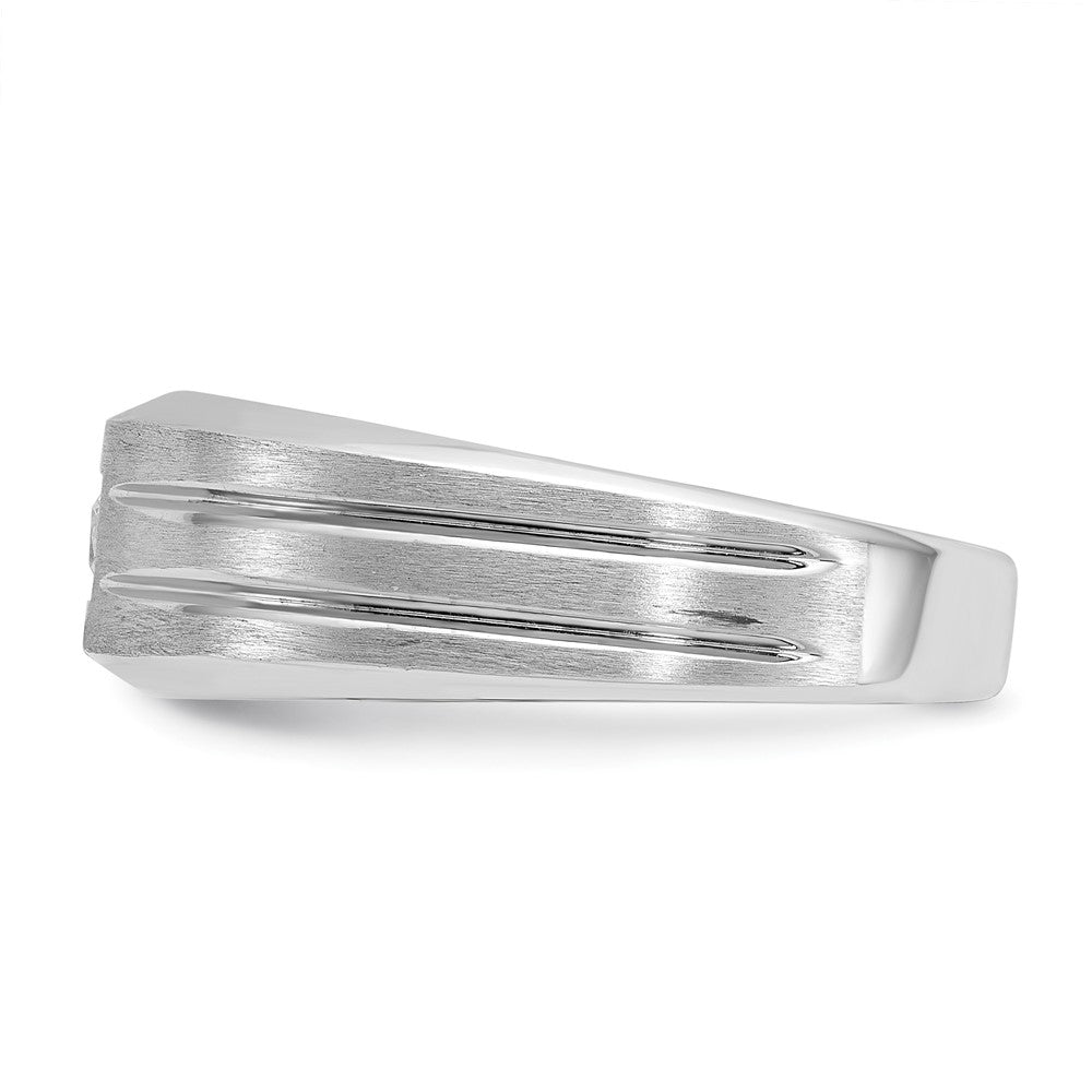 IB Goodman Mens Polished and Satin 1/6 carat Diamond Complete Ring - WBC