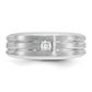 IB Goodman Mens Polished and Satin 1/6 carat Diamond Complete Ring - WBC