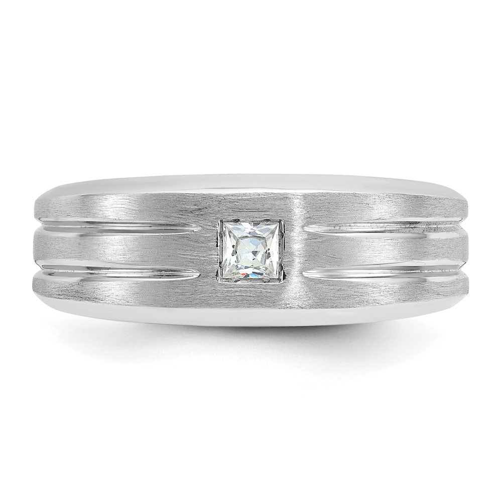 IB Goodman Mens Polished and Satin 1/6 carat Diamond Complete Ring - WBC