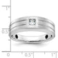 IB Goodman Mens Polished and Satin 1/6 carat Diamond Complete Ring - WBC