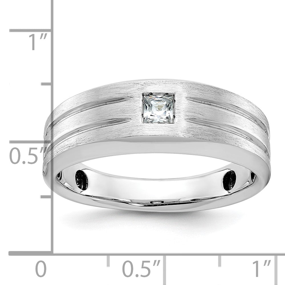 IB Goodman Mens Polished and Satin 1/6 carat Diamond Complete Ring - WBC