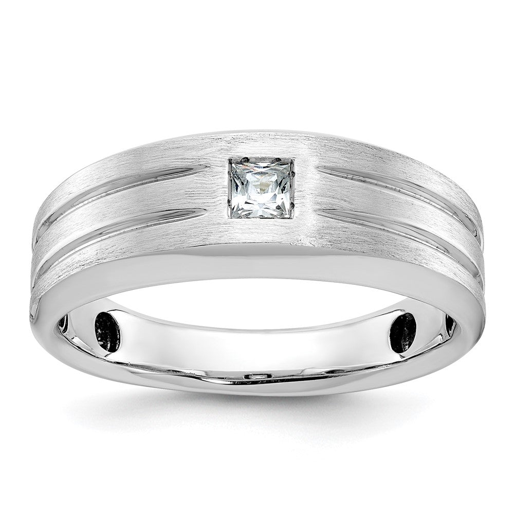 IB Goodman Mens Polished and Satin 1/6 carat Diamond Complete Ring - WBC