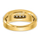 IB Goodman Two-tone Mens Polished and Satin 2-Row 1/2 Carat AA Quality Diamond Ring - WBC