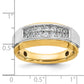 IB Goodman Two-tone Mens Polished and Satin 2-Row 1/2 Carat AA Quality Diamond Ring - WBC