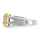 IB Goodman Two-tone Mens Polished and Satin 1/5 carat Diamond Complete Ring - WBC
