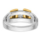 IB Goodman Two-tone Mens Polished and Satin 1/5 carat Diamond Complete Ring - WBC